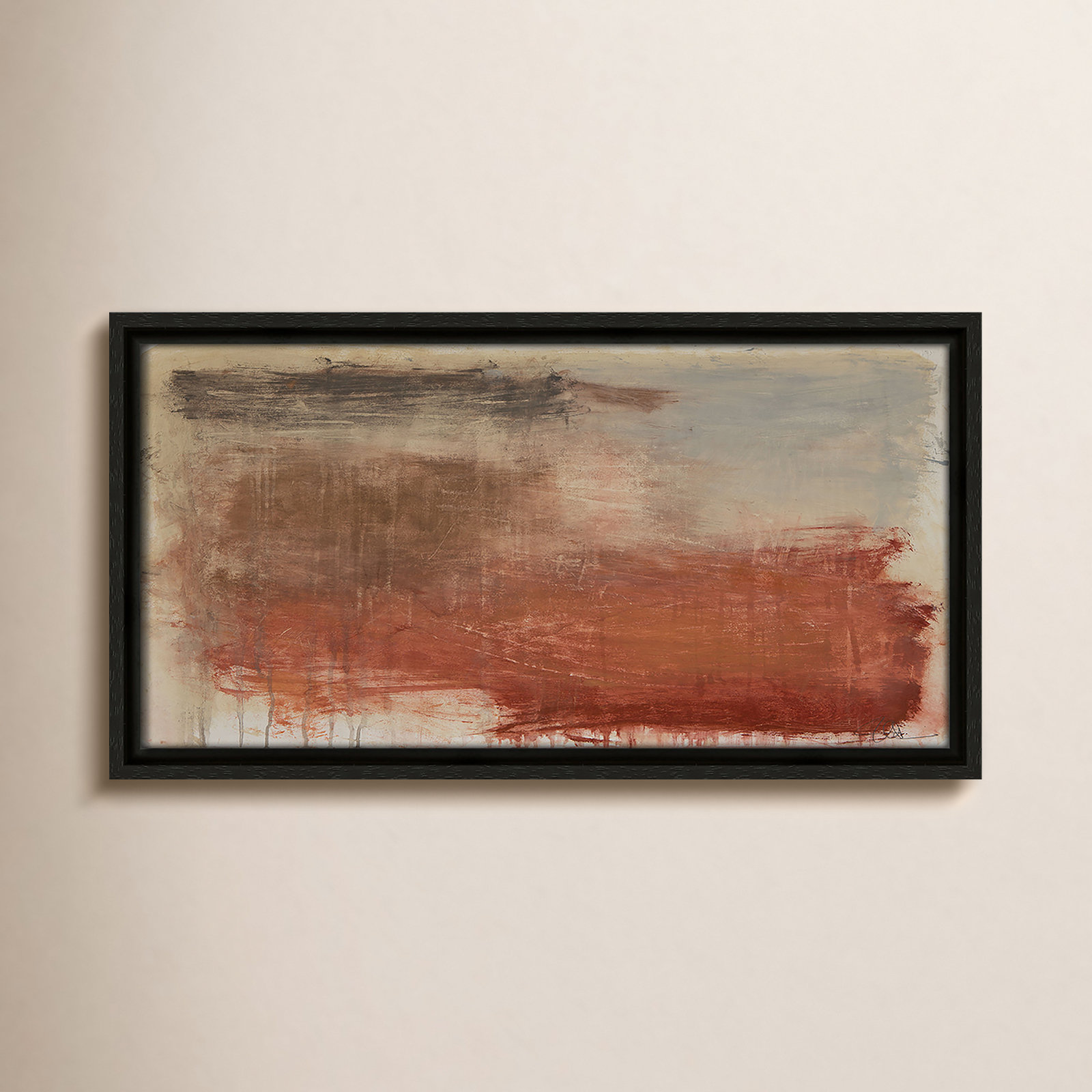 Colin "Autumn Over The Riviera" Print, Espresso, 9.5" H x 17.5" W