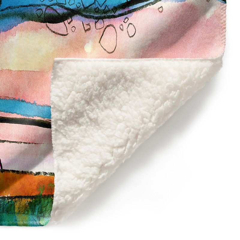 Couverture sherpa xxvii doux abstraction, l 51 po x L 60 po