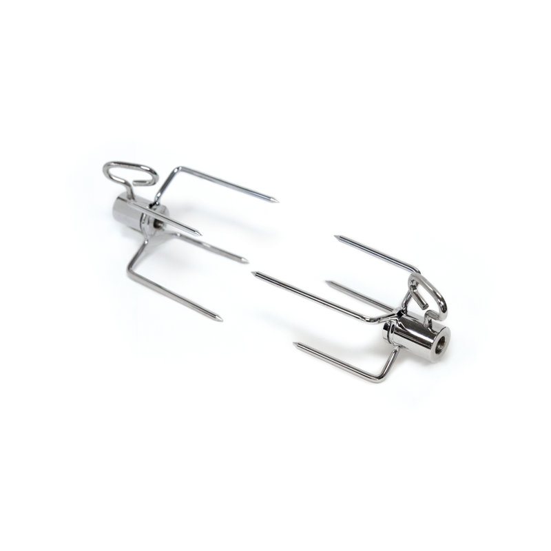 Broil King Rotisserie Heavy Duty Forks Chrome 2 Pcs