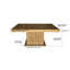 Table de salle à manger extensible 63,02 po x 78,77 po