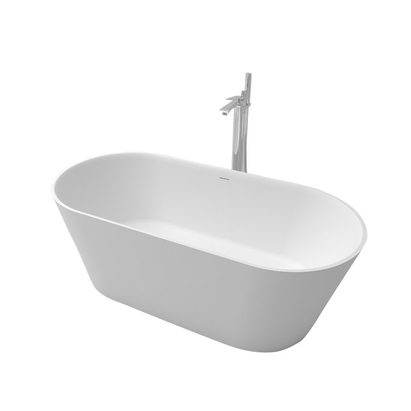 67 inch Freestanding Solid Surface Soaking Bathtub