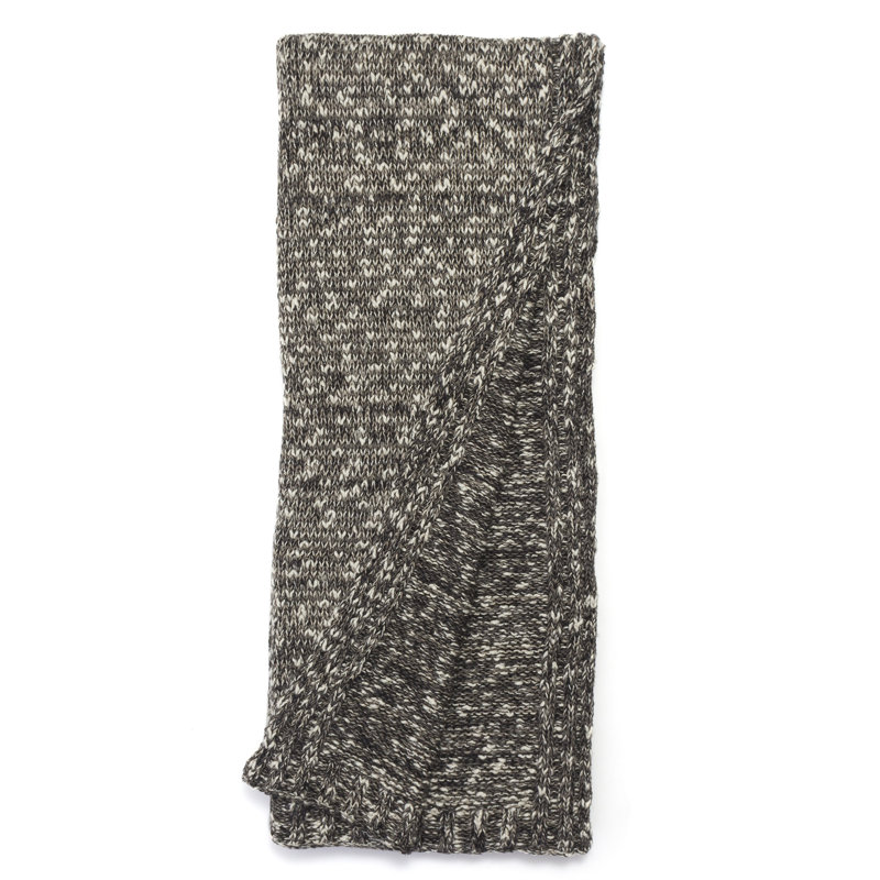 Gray Knitted Cotton Throw Blanket 50" x 60"