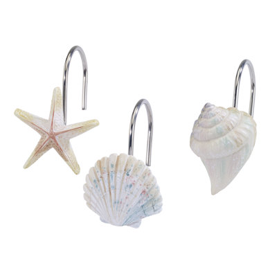 Coastal Terrazzo Bath Shower Curtain Hooks