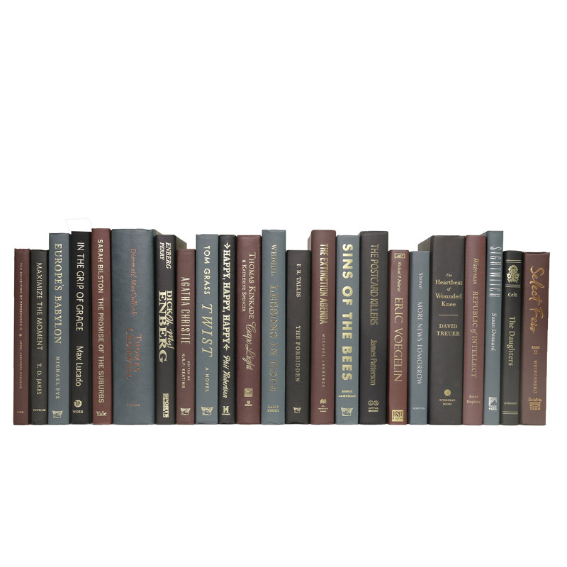 Decorative Books - Winter Berry Books - Burgundy Books By The Foot