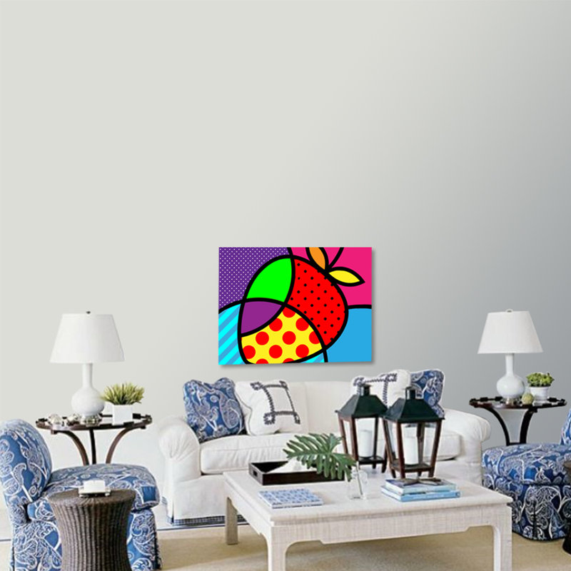 Strawberry Print, Acrylic, 24" H x 36" W x 1.5" D