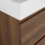 Meuble-lavabo 30 po avec lavabo simple, meuble-lavabo encastré moderne avec double tiroir, meuble-lavabo autoportant, bois d'ingénierie, brun-397549925-397549923