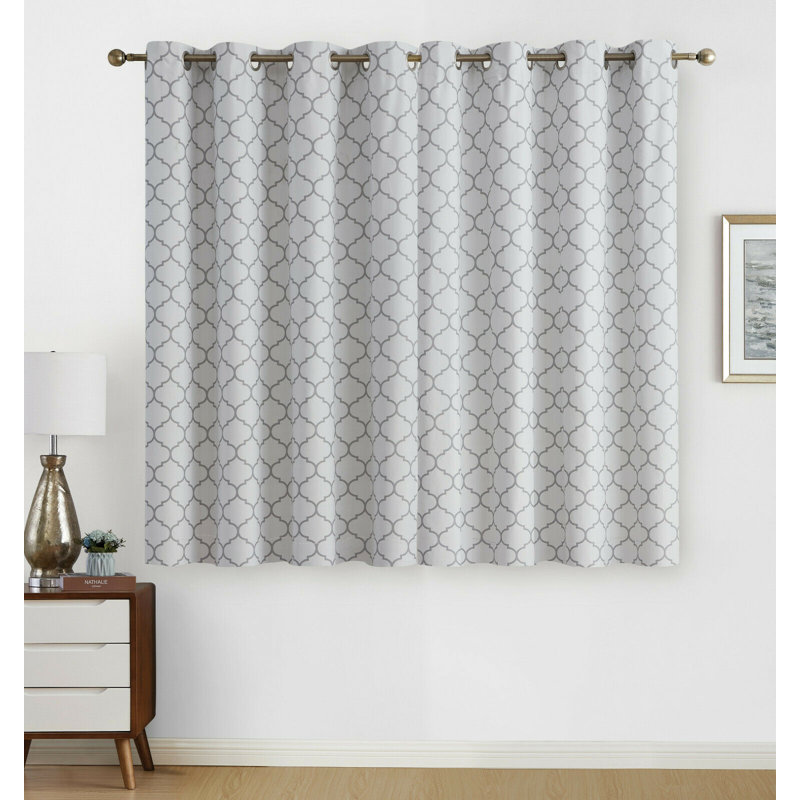 Paire de rideaux occultant et isolants avec œillets Onna, l 52" x L 63", Blanc