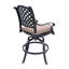 Tabouret de comptoir en fonte d'aluminium avec coussin-1880814999