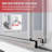 UKS04 61 to 65 in. x 76 in. H Frameless Single Sliding Shower Door with U-Chanel and 3/8 in. (10mm) Clear Glass in Brushed Nickel-125096524-125096526