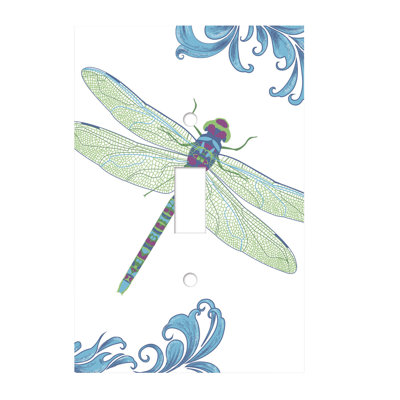 Blue Dragonfly Single Toggle Switchplate