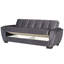 Canapé-lit, chenille grise, rangement intégré, profondeur de 92,21 po, hauteur de 37,98 po, lit convertible confortable et pratique, microfibre, capacité de charge de 900 lb, dimensions de 37,98 po x 92,21 po x 36,03 po