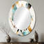 Miroir mural moderne vert ovale Boho IV-1051179061