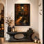 «Stone Bridge Over Stream Moonlit Autumn Forest», art mural sur toile-333018425
