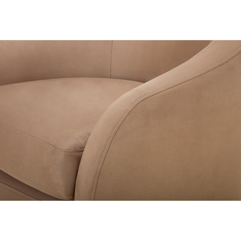 Fauteuil d'appoint Conan, Polyester brun clair Hatcher