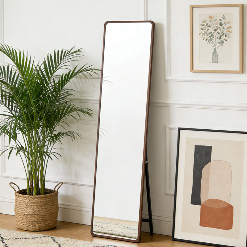 Rectangle Floor Mirror, Walnut