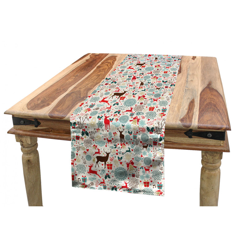 Geometric Christmas Table Runner, 90" x 16"