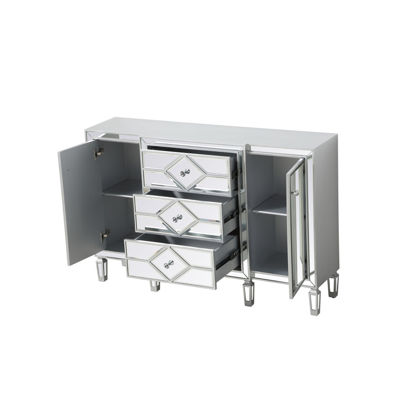 Bashaw Accent Cabinet, Silver