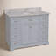Meuble-lavabo simple P 22 po x H 35 po avec comptoir en marbre de Carrare et bleu poudre Ronnie-1381031242-1375676557