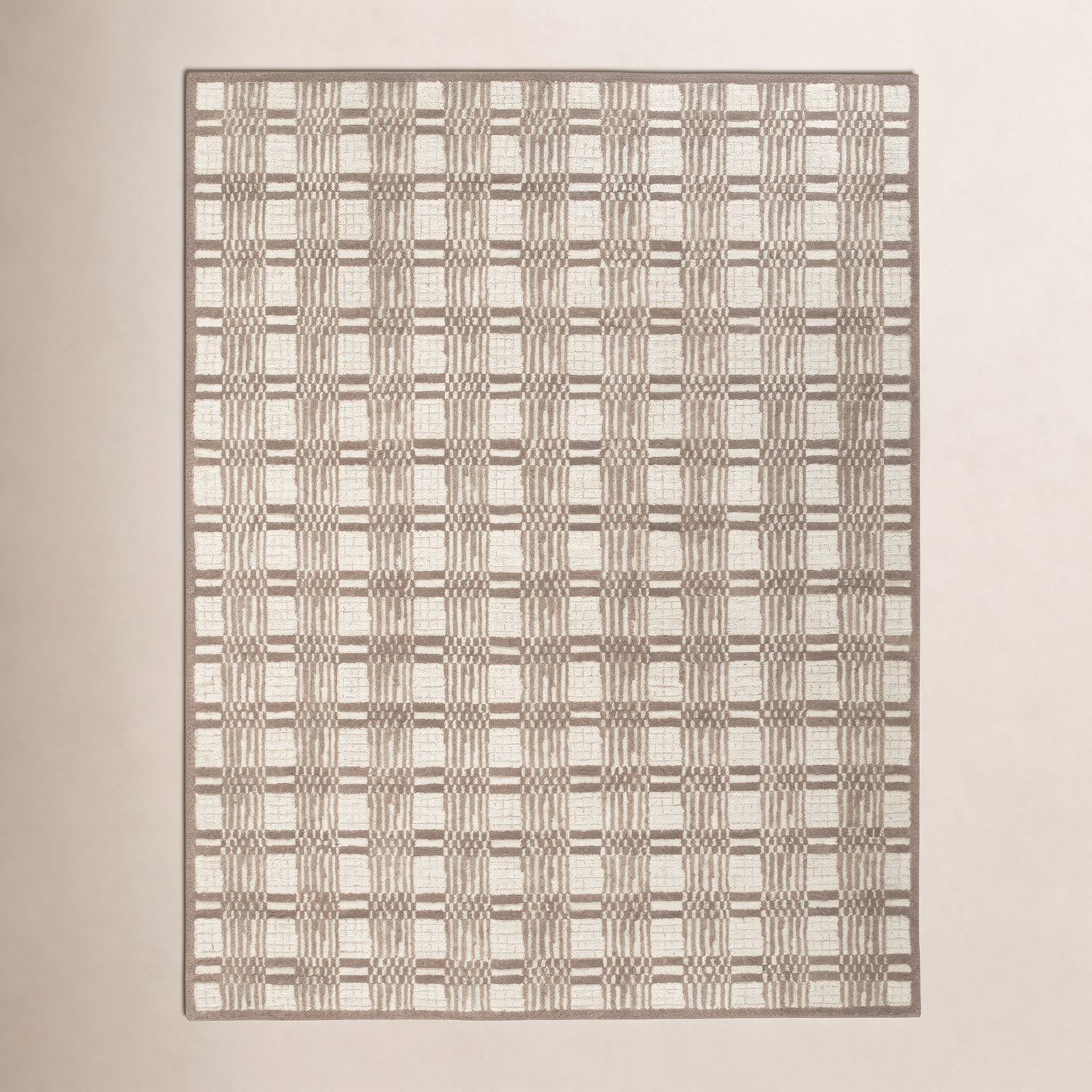 Hand-Tufted Striped Geometric Rug, Rectangle 5' x 8'