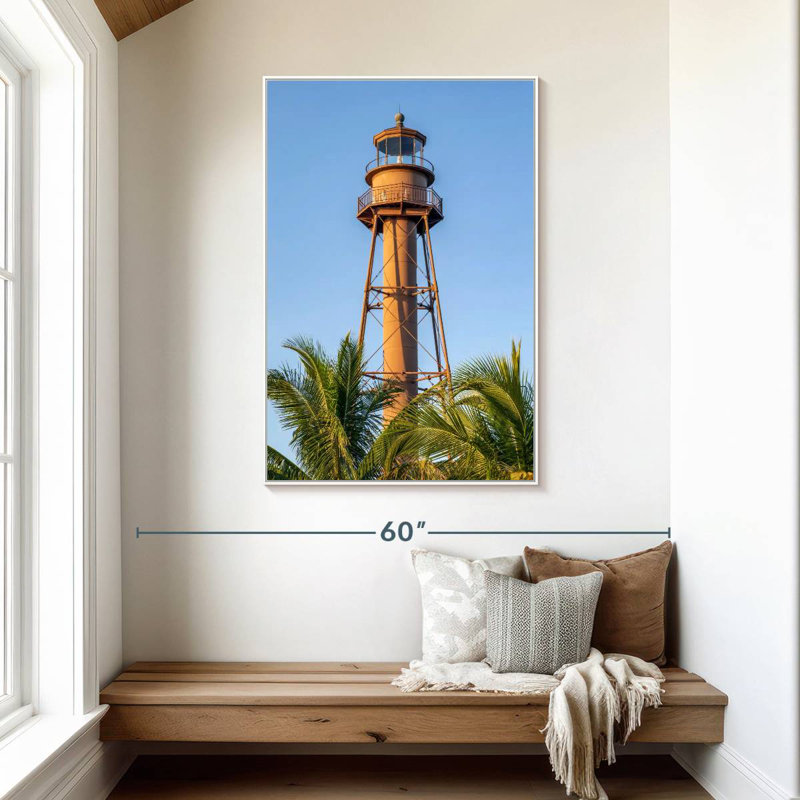 Phare de Sanibel Island, Floating Frame White, 31" x 46"