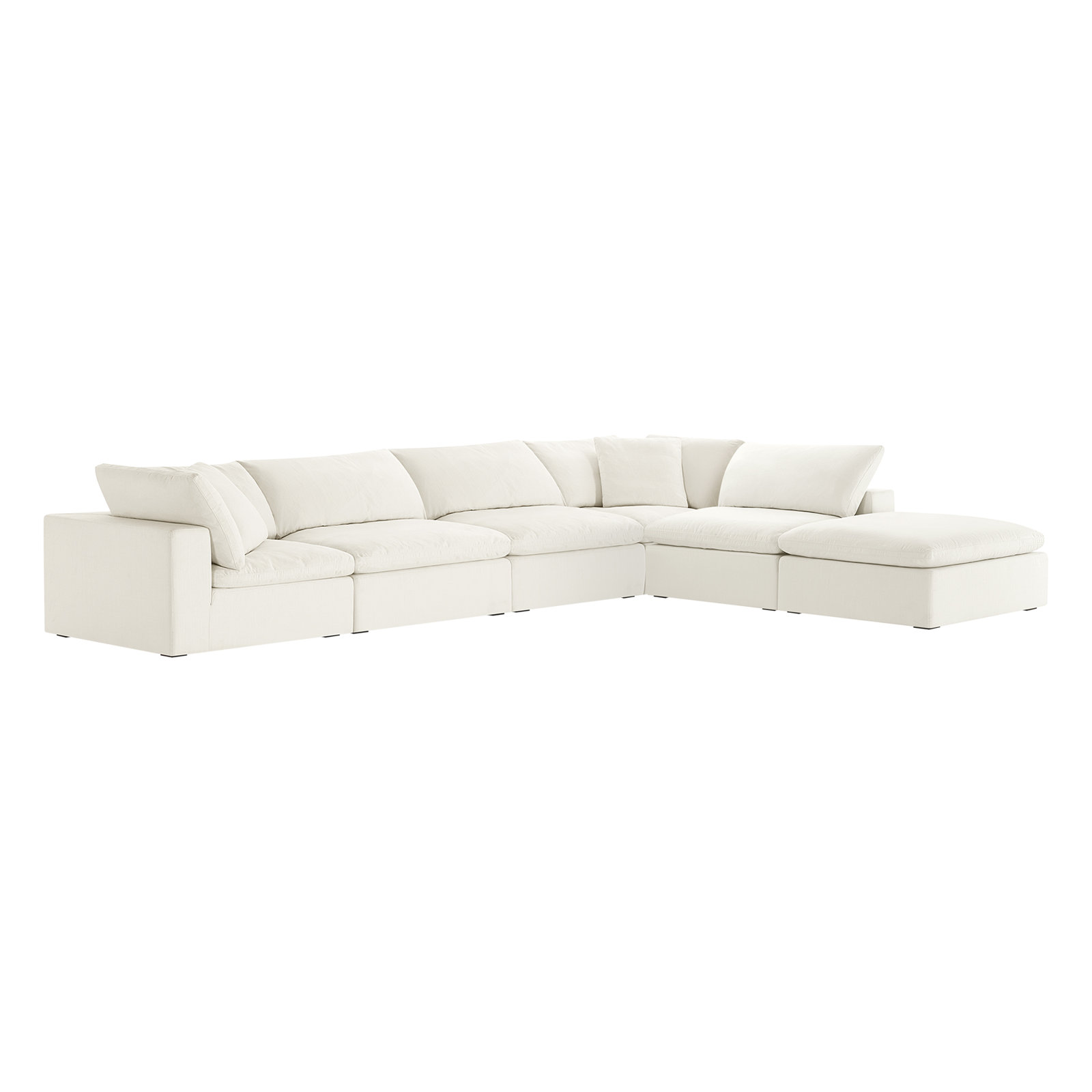 Calana Modular Sectional, 6 Piece, Flannigan Cotton