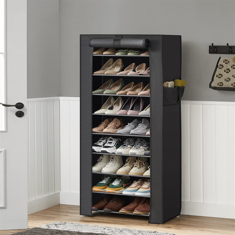 27 Pair Shoe Storage Cabinet, Black