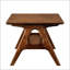 Table basse Mid-Century moderne en bois avec tablette