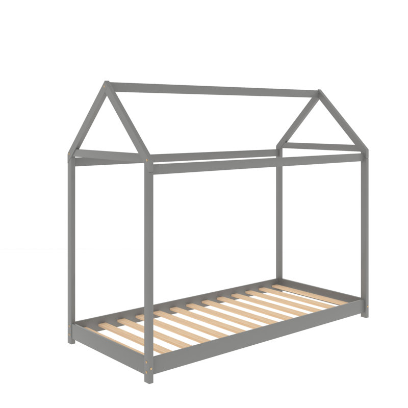 Lit plateforme simple Bargersville, gris