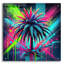 «Palm Tree Abstract 2» par Rey Klimt, art mural en verre acrylique, 12 po x 12 po-208452917