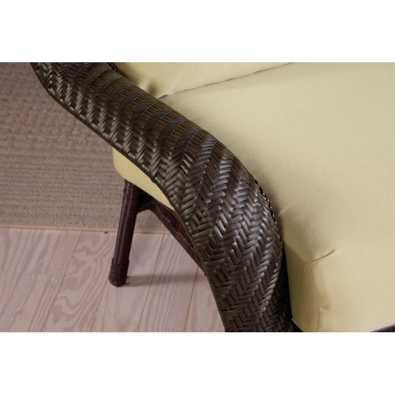 Fauteuil coulissant double avec coussin clé west, Tissage uni Sunbrella® palette Cayenne