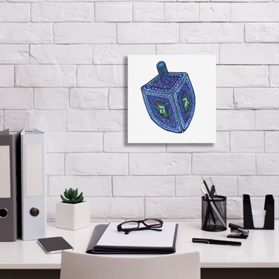 Toile épique «Dreidl Blue» par Andrea Strongwater