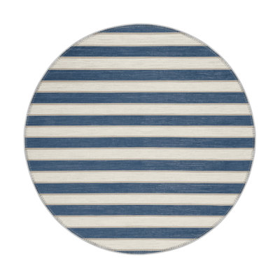 HorizontalStripes Gray Indoor and Outdoor Area Rug