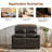 PU Leather Upholstered Manual Reclining Loveseat Sofa-1788874468