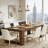Elegant Kitchen Table,Extra-Longdining Table,Chic 2-Person Desk,Conference Table