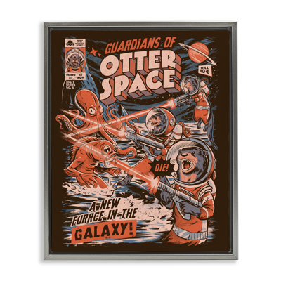 Cadre flottant rétro Guardians Of Otter Space, design par EduEly Designs