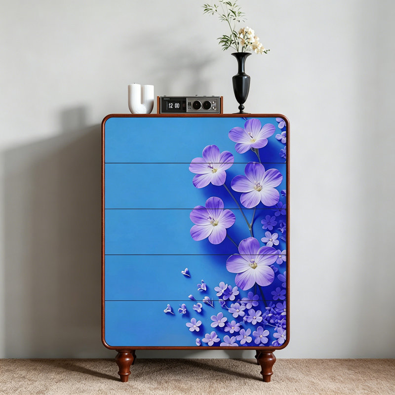 Solid Wood 5 Drawer Chest