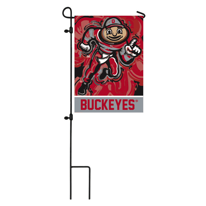 Drapeau de jardin en polyester 18 x 13 po Ohio State