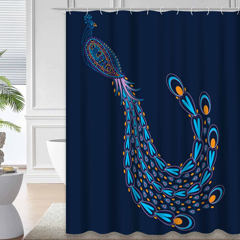Rideau de douche Paisley Peacock, L 72 po x l 72 po