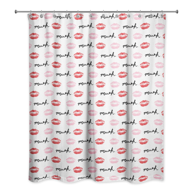 Rideau de douche simple Cormack + crochets