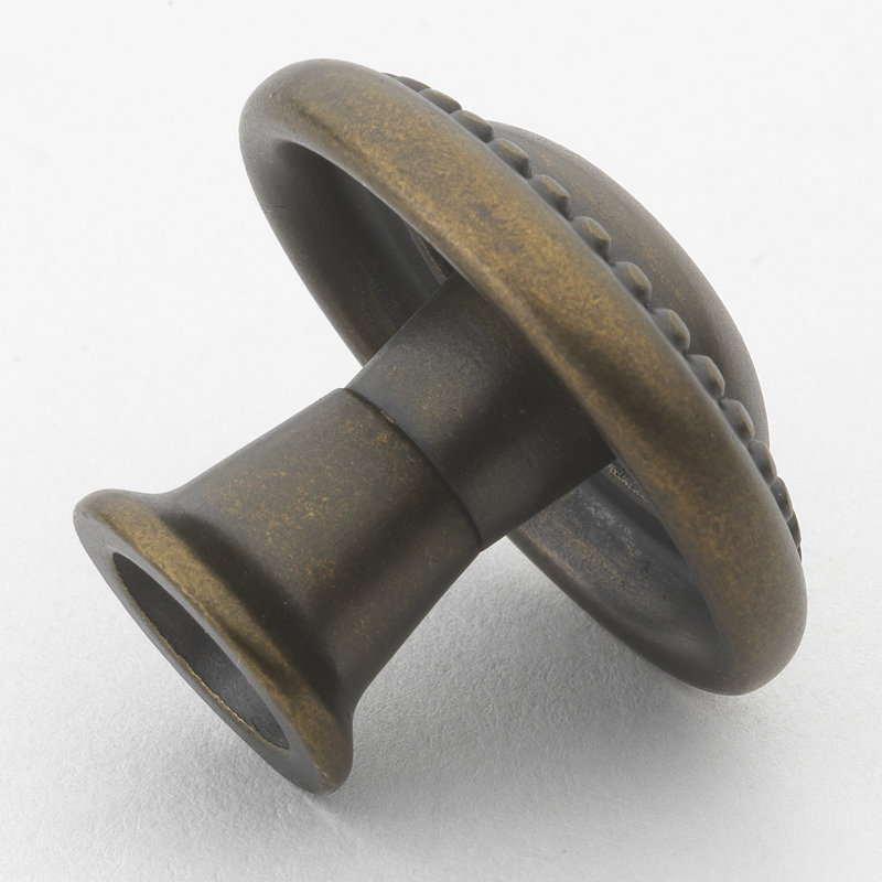 Bouton champignon, Laiton antique