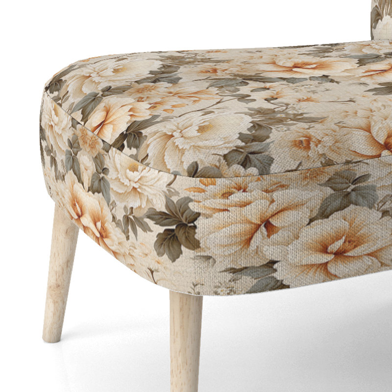 Chaise d'appoint en velours bohémien et éclectique Vintage Florals VI