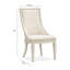 Chaise d'appoint rembourrée en albâtre Jillaine