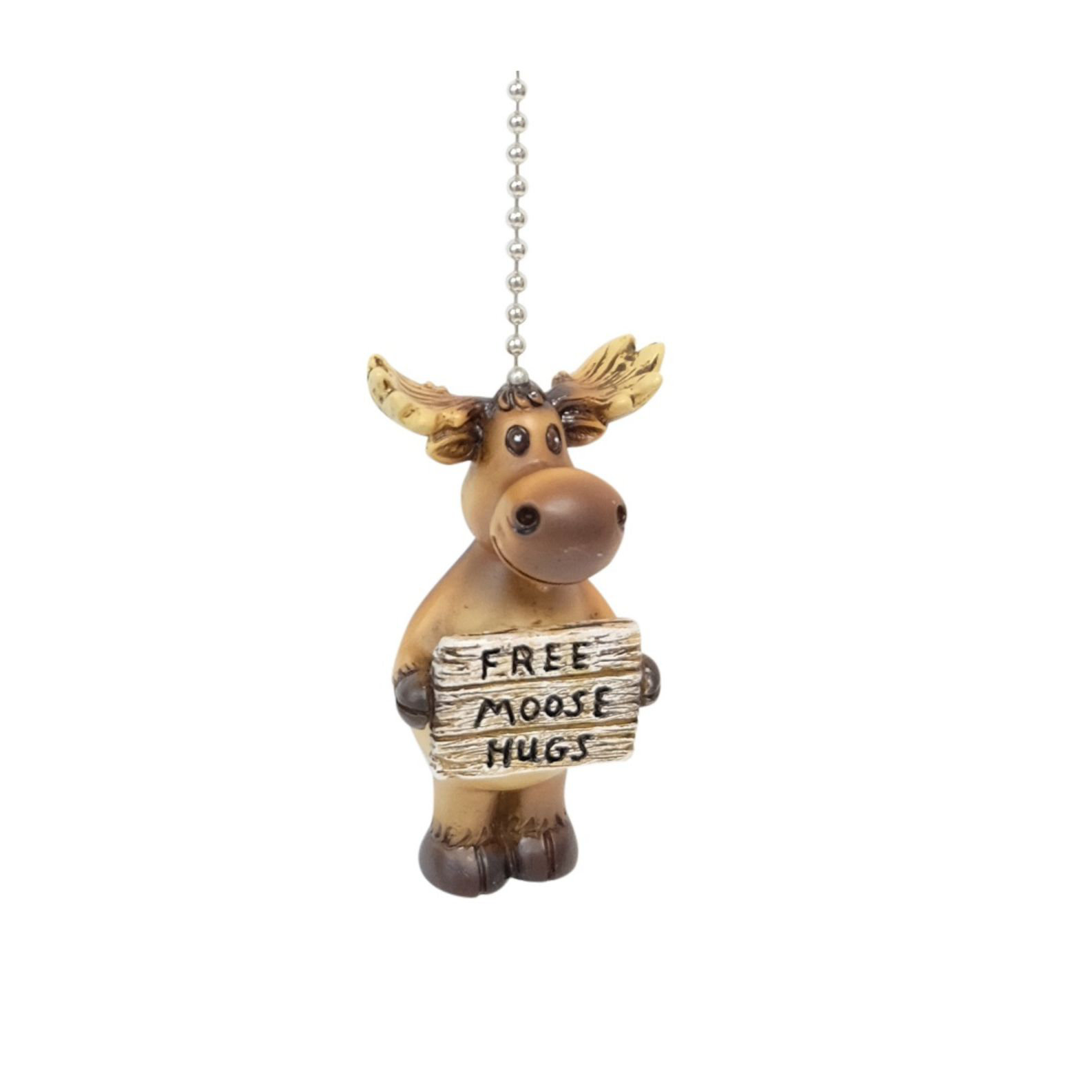 Decor Idea Rustic Moose Figure with Free Moose Hugs Sign Ornament