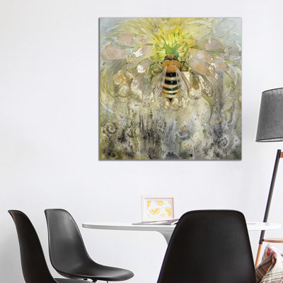 Bee 1 Piece Wrapped Canvas Painting