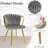 Byers Velvet Dining Chairs Set of 4, Woven Upholstered Side Chairs with Metal Legs, Modern Accent Leisure Chairs Kitchen & Dining Room Chairs for Bedroom Living Room-1409986904-1409986907