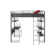 Agastya Twin Metal Loft Bed with Bookcase by Isabelle & Max