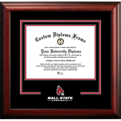 NCAA Ball State Cardinals Spirit Diploma Frame