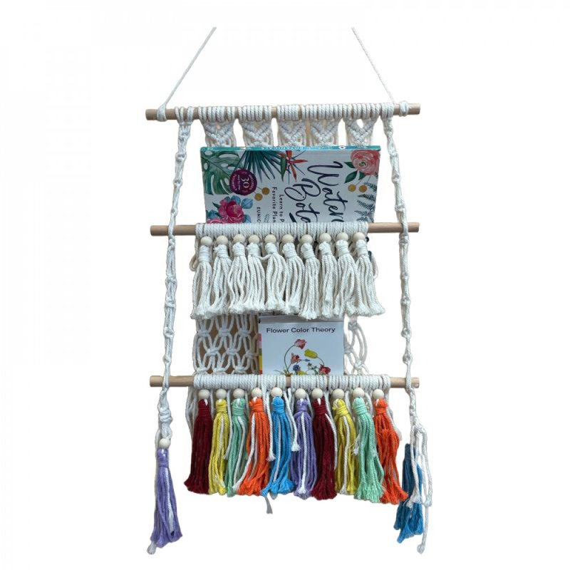 Macrame With 3 Slots Hanging Stand