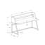 Bureau d'ordinateur, bureau personnel, ordinateur portable, tablettes de rangement, L 48 po, travail, stratifié naturel, métal blanc, contemporain, moderne-885082115