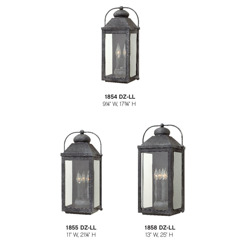 Anchorage 2-Light Outdoor Flush Mount, Aged Zinc
